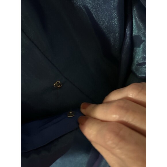 Helene Blake Evening formal wrap top Size Medium Color royal blue and purple - Picture 8 of 9